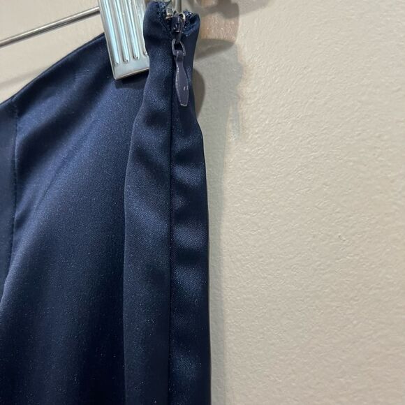 Maison de Papillon NYC Navy Blue Kennedy Sateen Pants Dress pants size medium - Picture 10 of 12